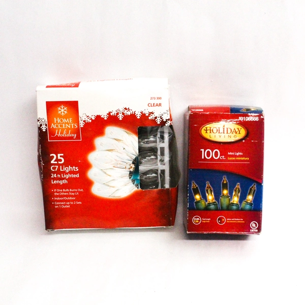 Lot of 2 Tested Christmas Tree String Lights - Home Accents & Holiday Living