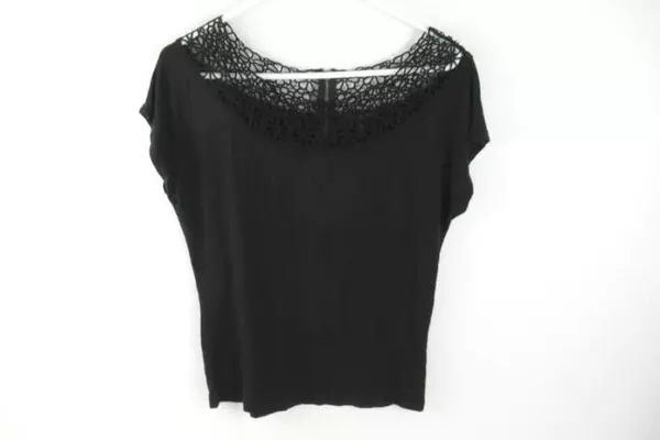Lot of 3 Tops Shirts Black Brown Navy Blue Short Sleeves Women's Size Medium