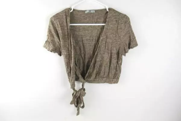 Lot of 3 Tops Shirts Black Brown Navy Blue Short Sleeves Women's Size Medium
