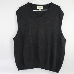 Eddie Bauer Charcoal Gray Knit Sweater Vest Men's Size 2XL