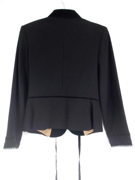 ANTHEA CRAWFORD COLLECTION Black Professional Jacket Top 100% Wool Blazer Sz 8