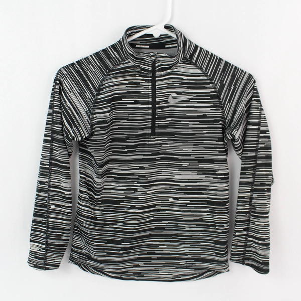 Nike Dri-Fit Girl's Size S Black & White Running Track Activewear Top