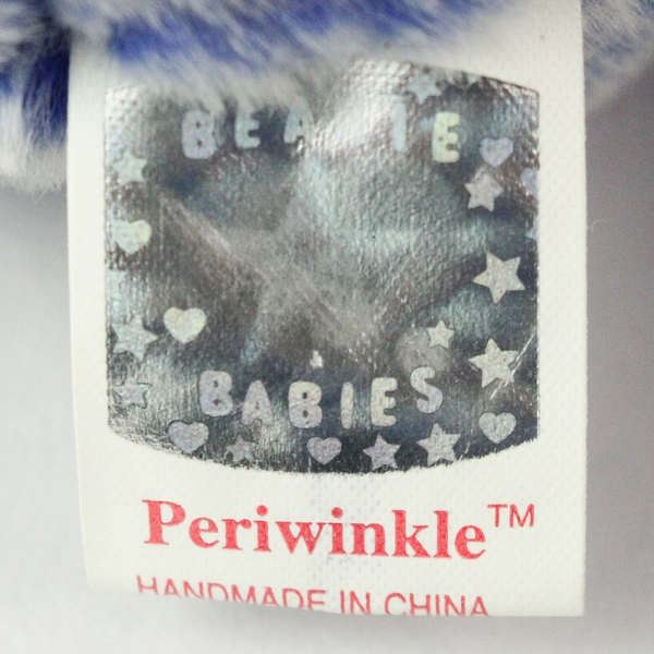 TY Beanie Baby Periwinkle Bear 2000 - Retired Plush Toy Silver Tag