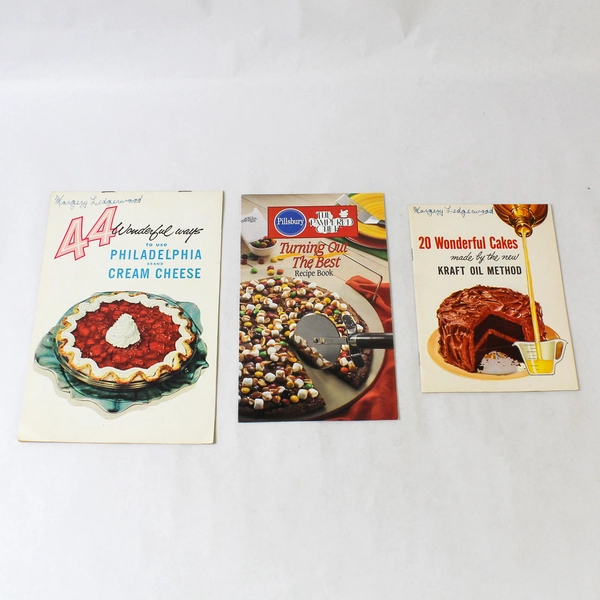 Lot of 3 Vintage Recipe Booklets: Kraft, Pillsbury, Philadelphia