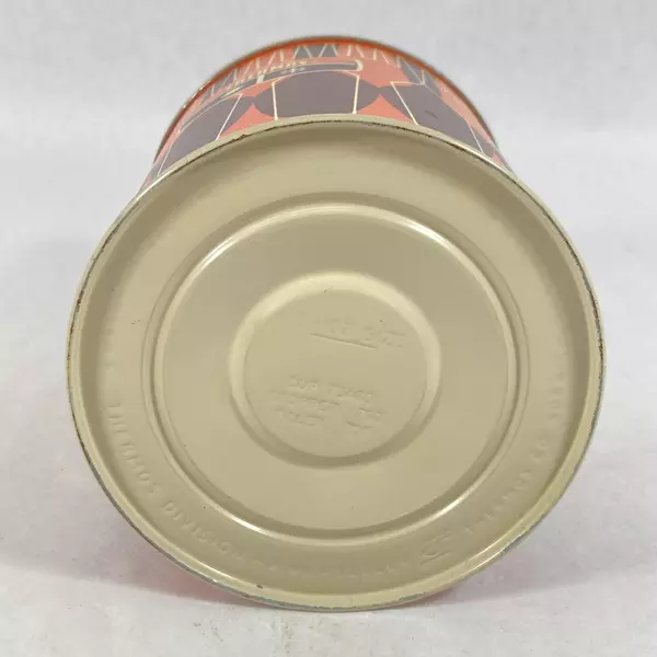 Vintage 1971 King Seeley 10 Ounce Thermos Orange Brown Beige Knife and Fork 7063