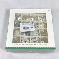 2019 Wondershop Handcrafted Miniature Glass Ornament Set - 16 Pieces, Pre-owned