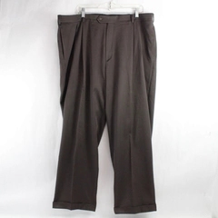 Savane Comfort Plus Brown Cuffed Dress Pants Men's Size 42x29