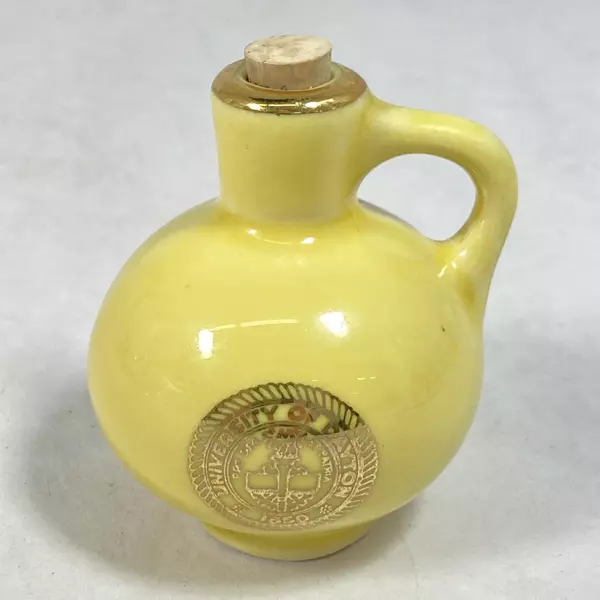 University Of Dayton Miniature Ceramic Jug Yellow 2.5 Inch