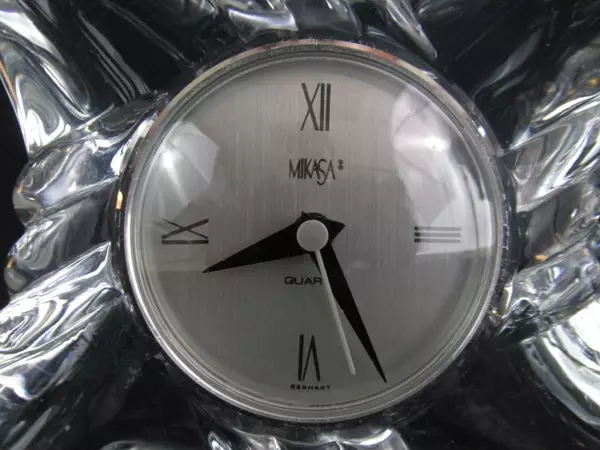 Mikasa Crystal Battery Operated Quartz Clock Made In Germany