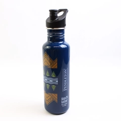 Klean Kanteen Pendleton Blue 27 Oz Stainless Steel Water Bottle Sports Top