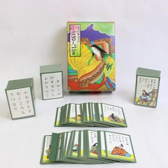 Japanese Card Game Ogura Hyakunin Isshu Traditional Toy Cardboard Box
