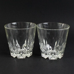Lot of 2 Old Fashioned Whiskey Rocks Crystal Glasses 3.5 inch