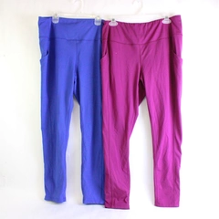 Lot of 2 32 Degrees Cool Athletic Leggings Women's XL Purple and Blue