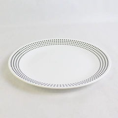 Corelle Bayside Dots Black Dinner Plate 10.25 Inch
