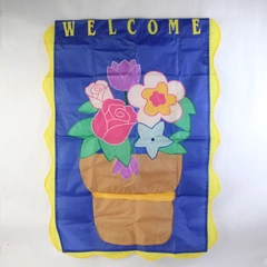JetMax Large Outdoor House Flag Welcome Banner Spring Flowers 28" x 40"
