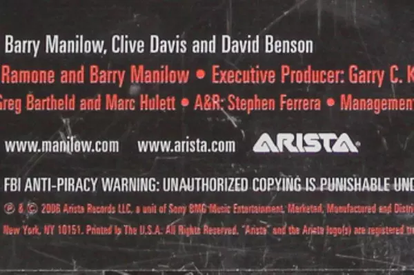 Barry Manilow The Greatest Songs Of The Sixties Audio CD Disc 2006 Arista Record