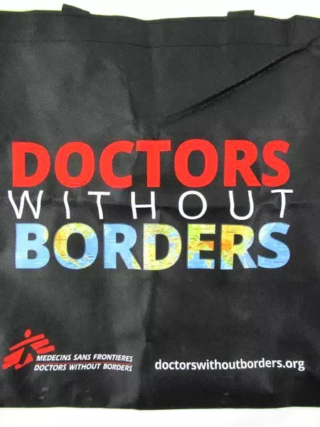 Doctors Without Borders Reusable Shopping Tote Bag Eco Friendly 15" x 15" 