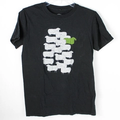 Green State Wearables Sheep Black Graphic T-Shirt Adult Size S