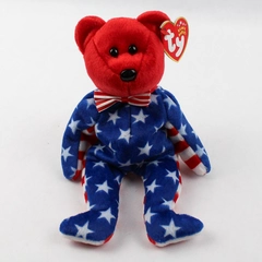 2002 Ty Beanie Babies Liberty the Bear with Tags Red Head Version