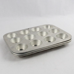 Lot of 4 Aluminum Mini Muffin Pans 12 Holes