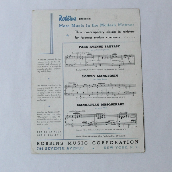 Vintage 1936 Sheet Music "Would You" San Francisco Arthur Freed Nacio Brown