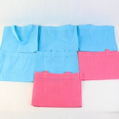 Lot of 7 Pink and Blue Party Favor Tote Gift Bags