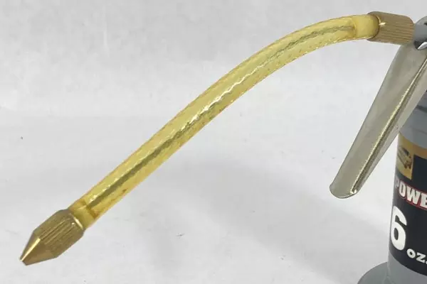 Power Built 6 Oz Oiler Can 648750 Pistol Style Gray Metal Tool - Good Condition