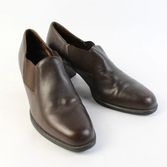 Aerosoles Dark Brown Leather Pump Pointed Toe Block Heel US Size 8B
