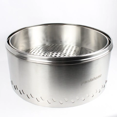 Pandahome Smokeless Fire Pit Portable Wood Burning 19x19" Inspire Silver
