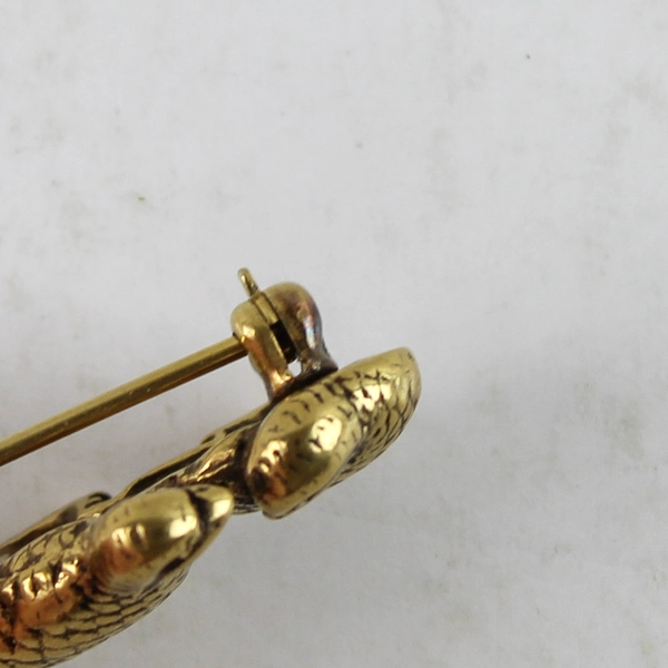 Metropolitan Museum Gold Plated Quail Brooch Pin - Vintage Menuki Design