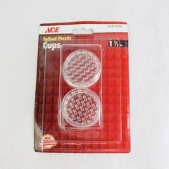 Set of 4 Ace 51255 Spiked Plastic Cups for Furniture Round 1.50 in