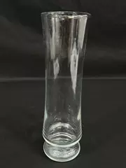 Vintage Libbey 9" Clear Glass Footed Cylinder Vase - Elegant Home Decor