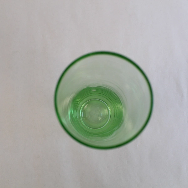 Tinted Green Glass Bud Vase Home Decor Flowers 7 Inch Grape Etched Multipurpose