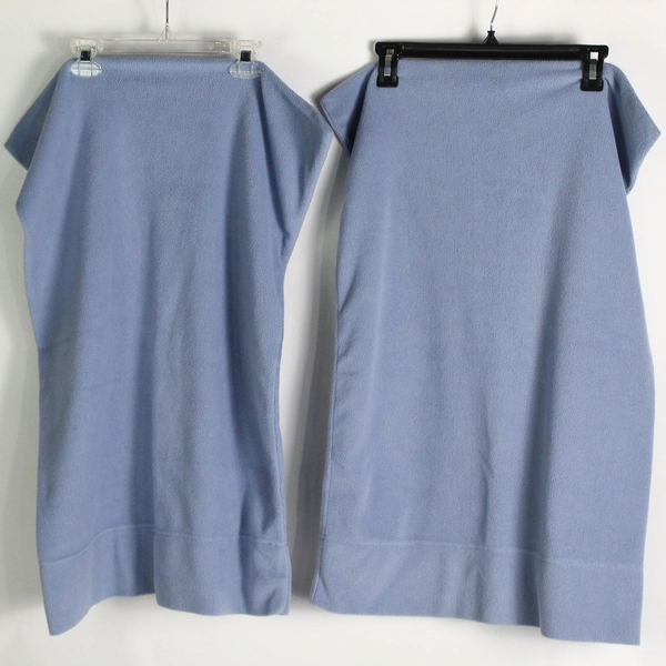 3 Pc Set Berkshire Bedding Blue Fleece Queen Flat Sheet and Pillowcases