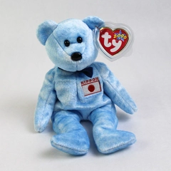 TY Beanie Baby Nipponia 2000 Blue Bear W/ Tag Plush Doll Toy