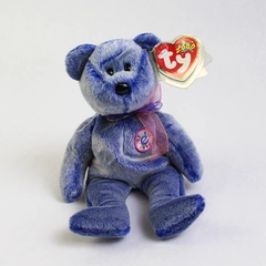 TY Beanie Baby Periwinke 2000 Blue Bear W/ Tag Plush Doll Toy