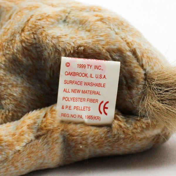 TY Beanie Baby Goatee 1999 Gray Goat With Tag Plush Doll Toy