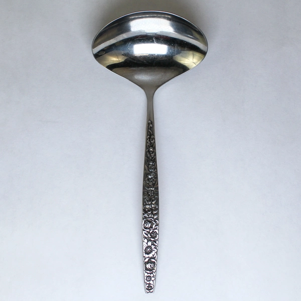 1847 Rogers Bros Dubonnet Gravy Ladle 6.5" Silverware Floral Design