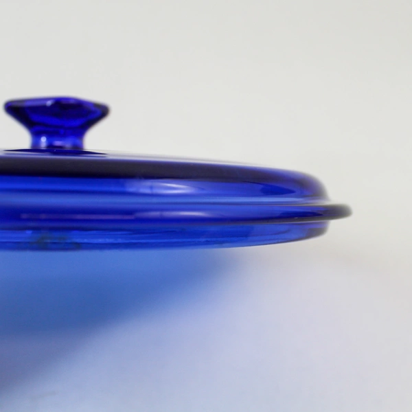 Cobalt Blue Glass Replacement Lid 8.75" with Square Knob - Pre-Owned
