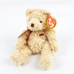 Ty Beanie Baby Herschel 2002 Cracker Barrel Cream Bear W/ Tag Plush Doll Toy