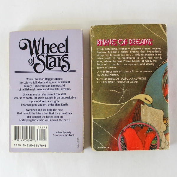 Lot of 2 Andre Norton Novels: Knaves of Dreams & Wheel of Stars, 1st Eds