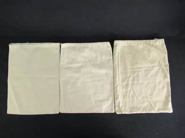 Lot of 3 Stitch Fix Reusable Drawstring Canvas Travel Tote Bags Shoes