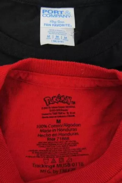Lot of 2 Boy's Tee T Shirts Size Medium Graphic Pokemon Harry Potter Red Black
