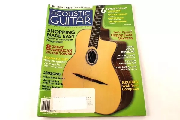 Acoustic Guitar Magazine Dec 2008 Vol 19 Robin Nolan Gypsy Jazz Secrets