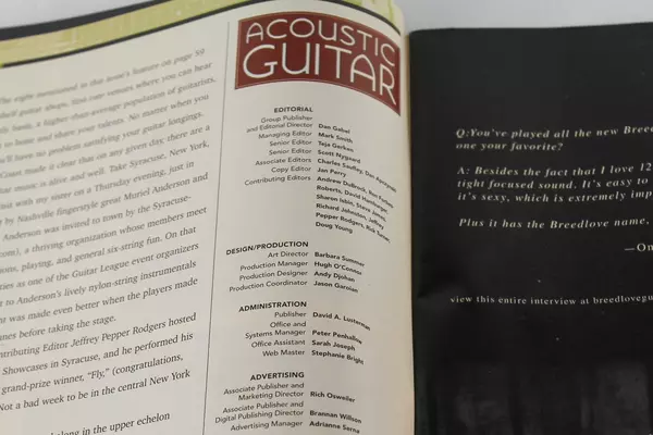 Acoustic Guitar Magazine Dec 2008 Vol 19 Robin Nolan Gypsy Jazz Secrets