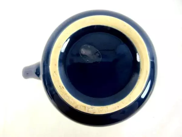 SNCO 1986 San Francisco Souvenir Mug Cobalt Blue Gold Gilt