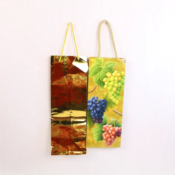 Lot of 6 Pre-Owned Wine Bottle Gift Bags - Renaissance & Shamrock Designs
