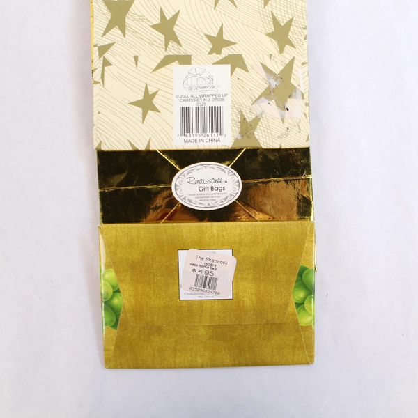 Lot of 6 Pre-Owned Wine Bottle Gift Bags - Renaissance & Shamrock Designs