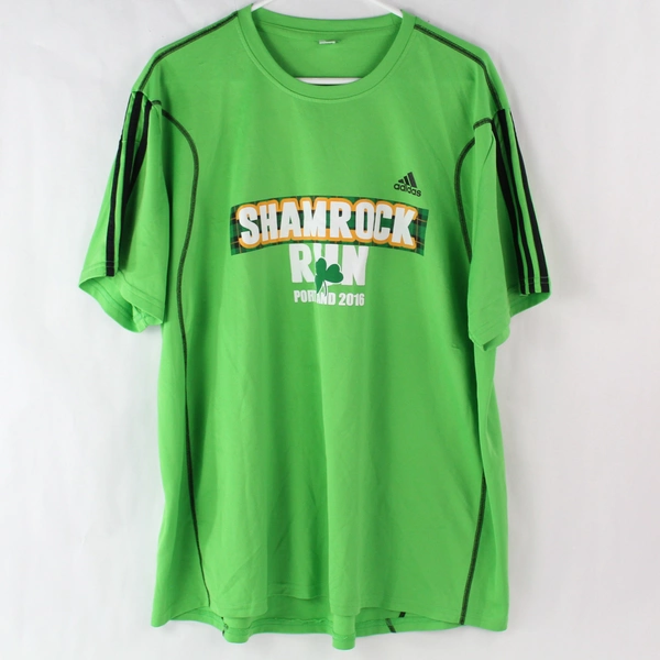 Adidas Men's Shamrock Run 2016 Green Black Mesh Jersey Sz XL - Pre-owned