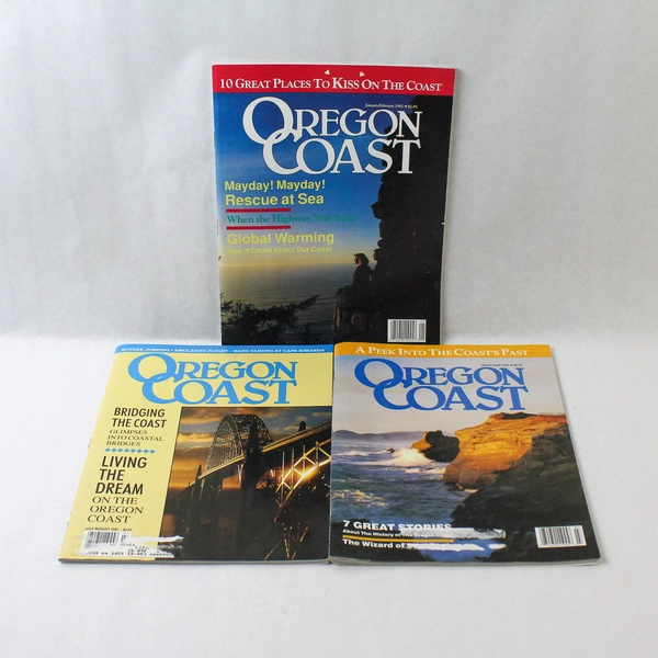 Lot of 3 Vintage Oregon Coast Magazines 1991 - Jan/Feb, Mar/Apr, Jul/Aug